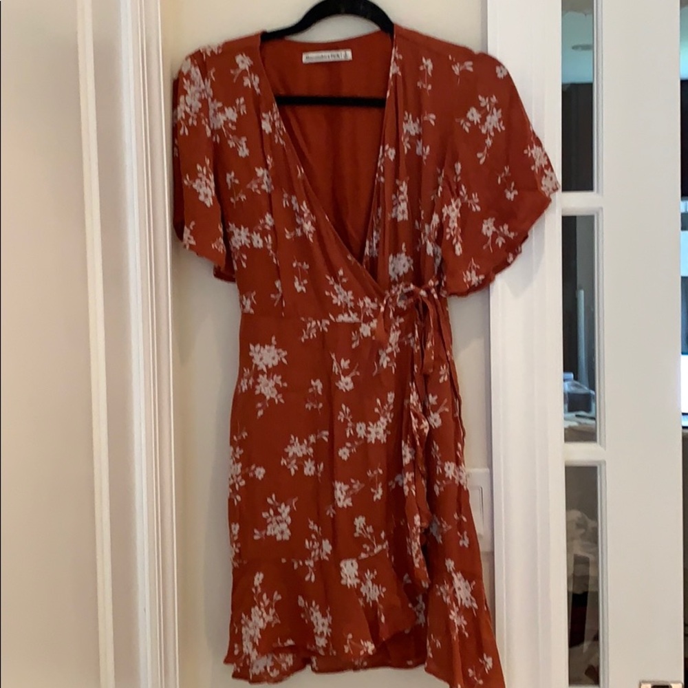 Ruffle Hem Wrap Dress